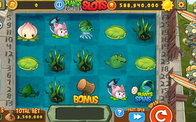 Tổng hợp các cách chơi game Plants vs Zombies Slots hay