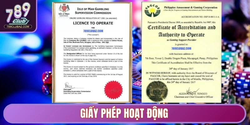 Giấy phép hoạt động